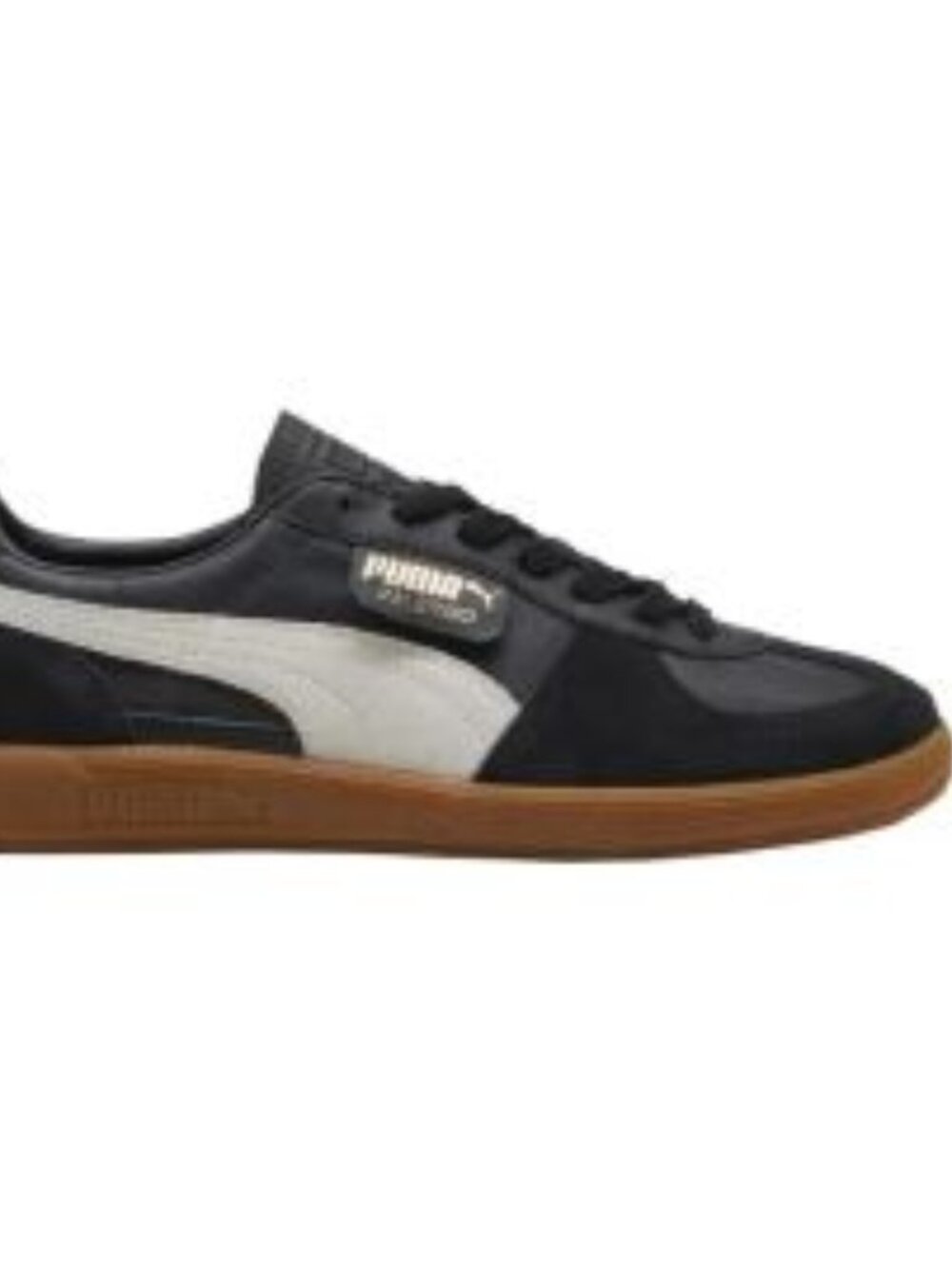 Women's Puma Palermo Leather Sneakers Black Gum Size 6.5